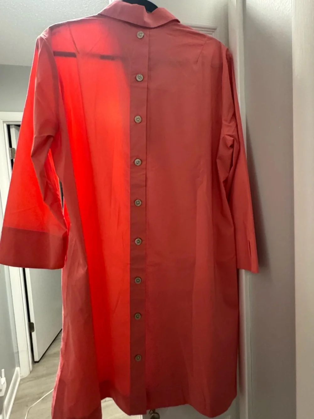 HINSON WU Coral Pink Midi Shirt Dress - Women